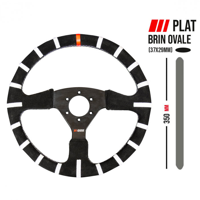RRS EASY NOTE steering wheel - Flat 350 - Black suede