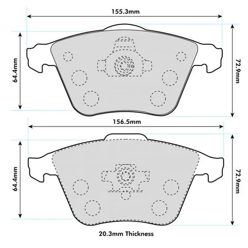 VW Golf Mk5 R32 & GTI Front Performance Brake Pads 8602