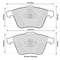 VW Golf Mk5 R32 & GTI Front Performance Brake Pads 8602