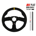 RRS APEX steering wheel - Flat 330 mm - Black suede