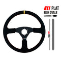 RRS TARGET steering wheel - Flat 380mm - Faux leather