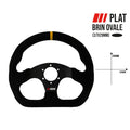 RRS TRACK steering wheel - Flat 290x330mm - Black suede