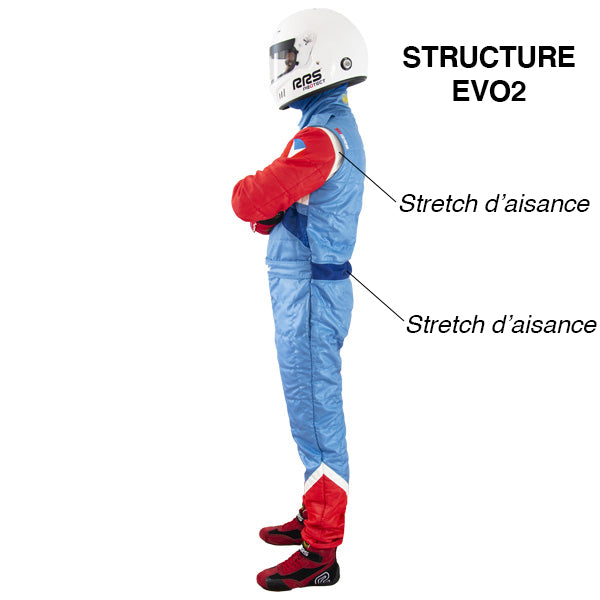RRS EVO2 Michel Vaillant FIA race suit - Red/Blue