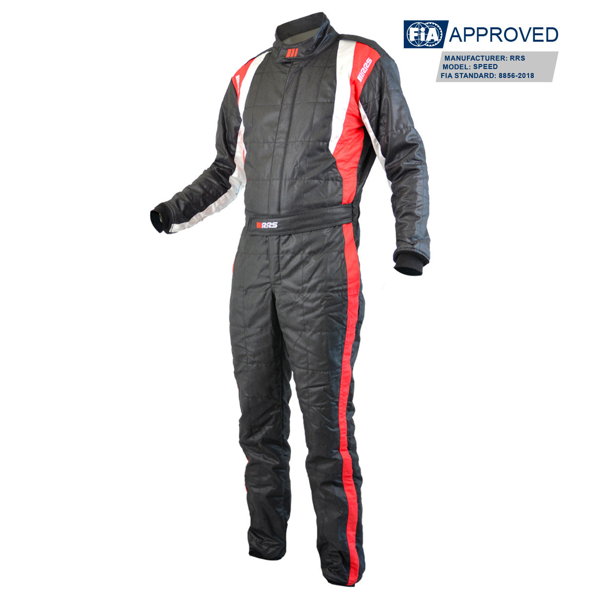 RRS Speed race suit - Black and red - FIA 8856-2018