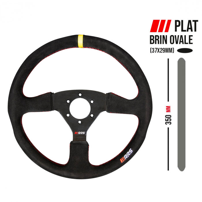 RRS VELOCE EVO steering wheel - Flat 350 - Black suede